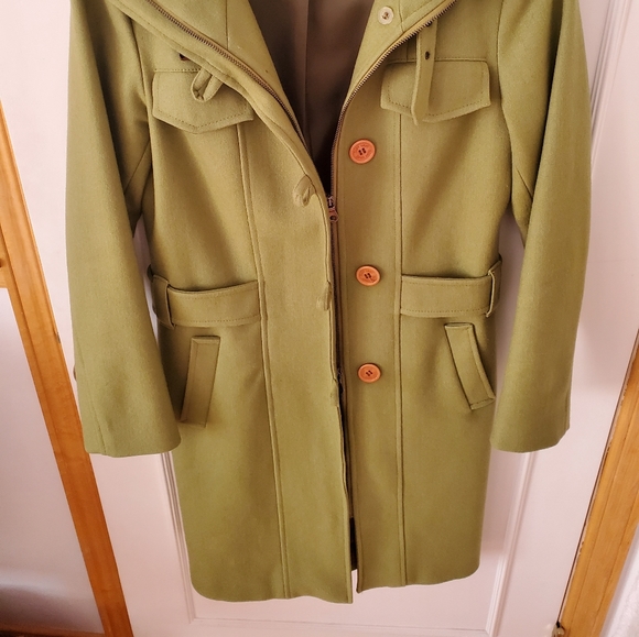 Green wool coat - Picture 2 of 5